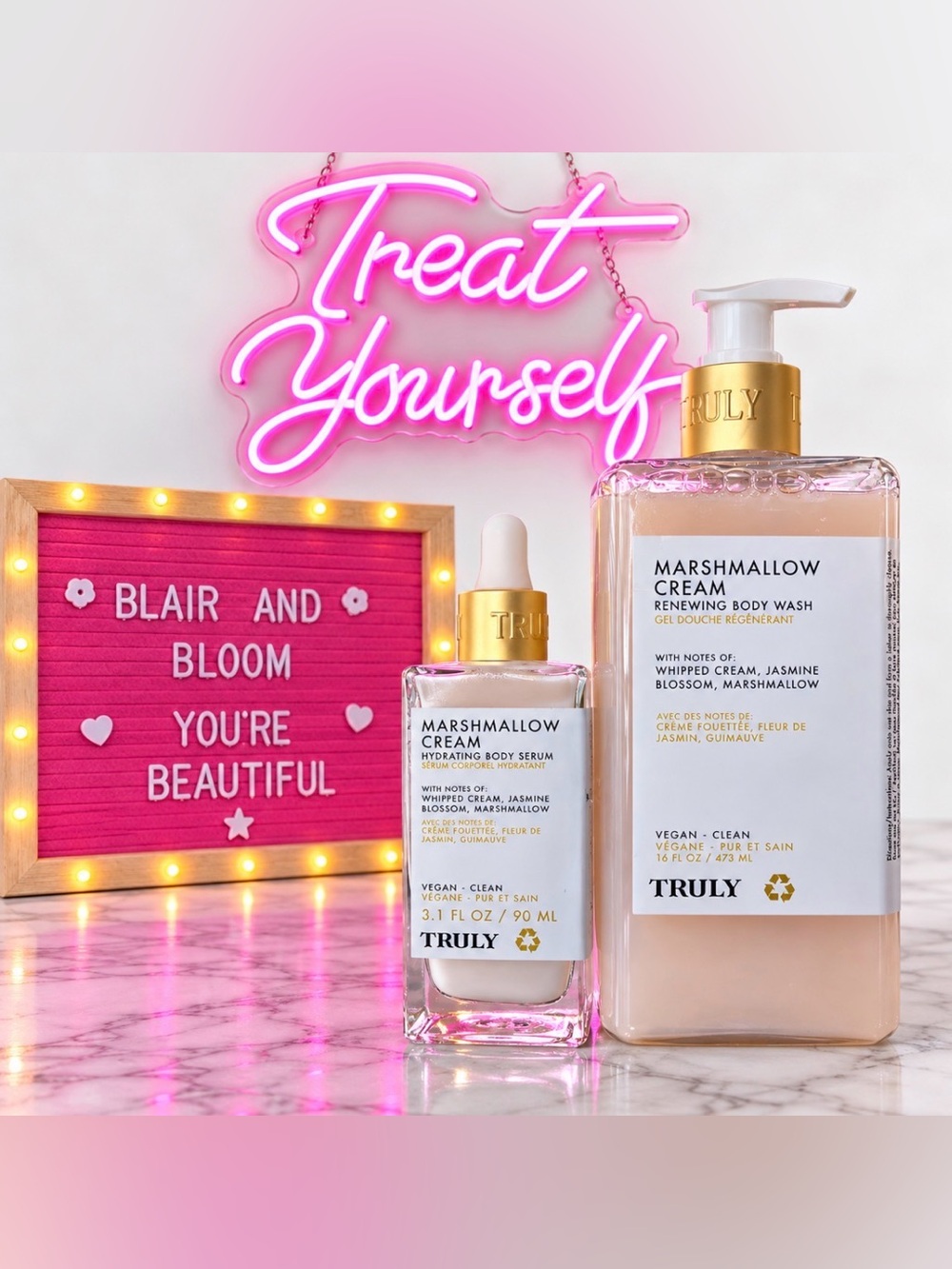 Truly Beauty Marshmallow Cream Body Wash & Serum Bundle - Discontinued